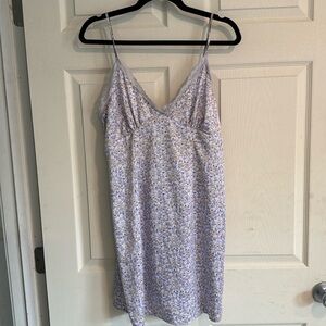Divided medium floral print dress